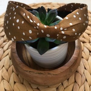 Dark Gold Polka Dot Headband